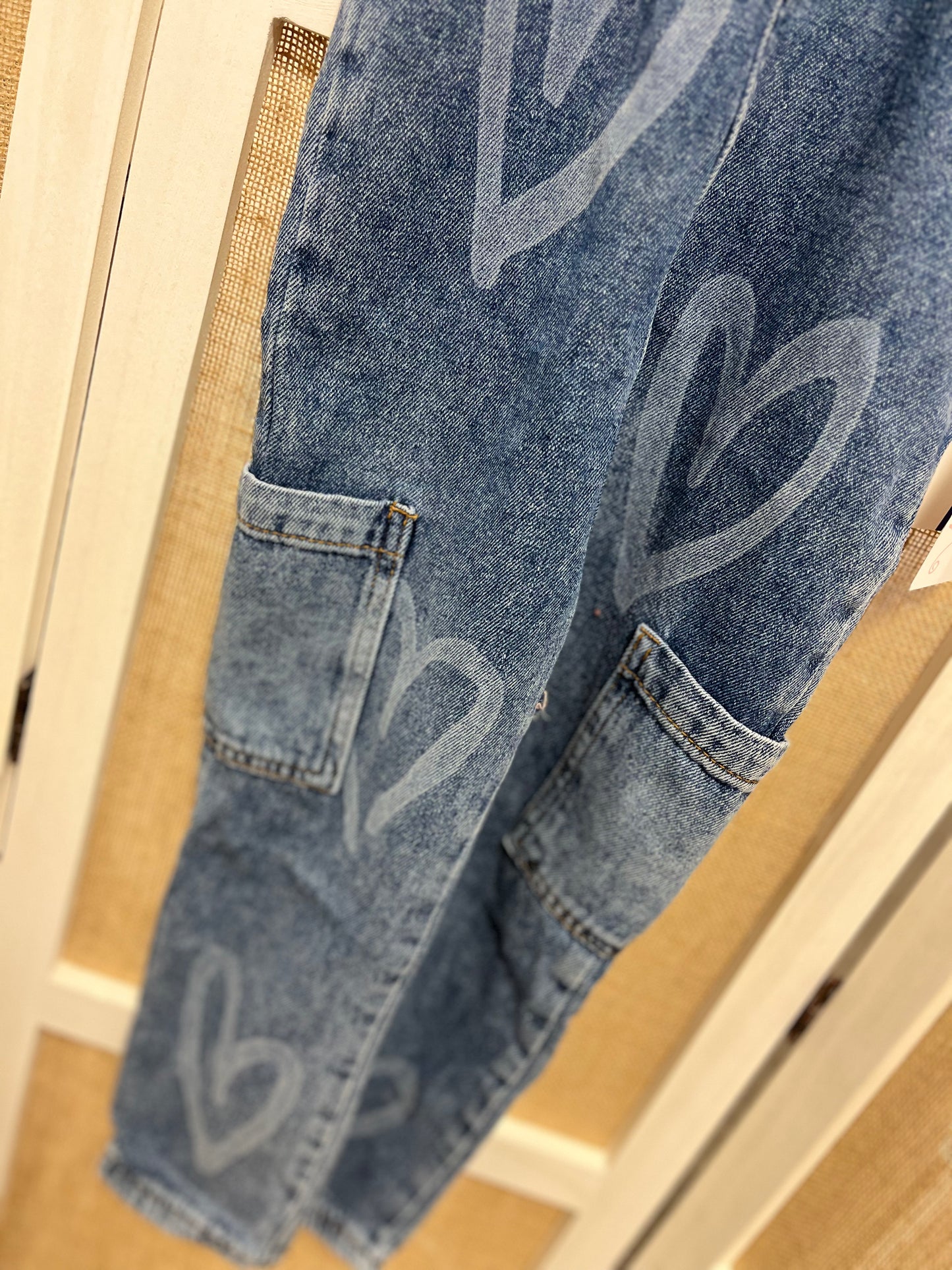 Jeans salopet Heart